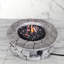 Foyer en béton 40000 Heat - l 28 po x P 28 po H, rouille, activité extérieure avec fibres renforcées, couleur gris pierre