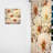 Winslowe Minimalism Beige Zinnias Collage III - Traditional Velvet Curtain - Room Darkening - 1 Panel-232767598