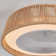 Woven RGB Fandelier with Light，Flush Mount  Ceiling Fan with Light Kit and Remote Control/APP
