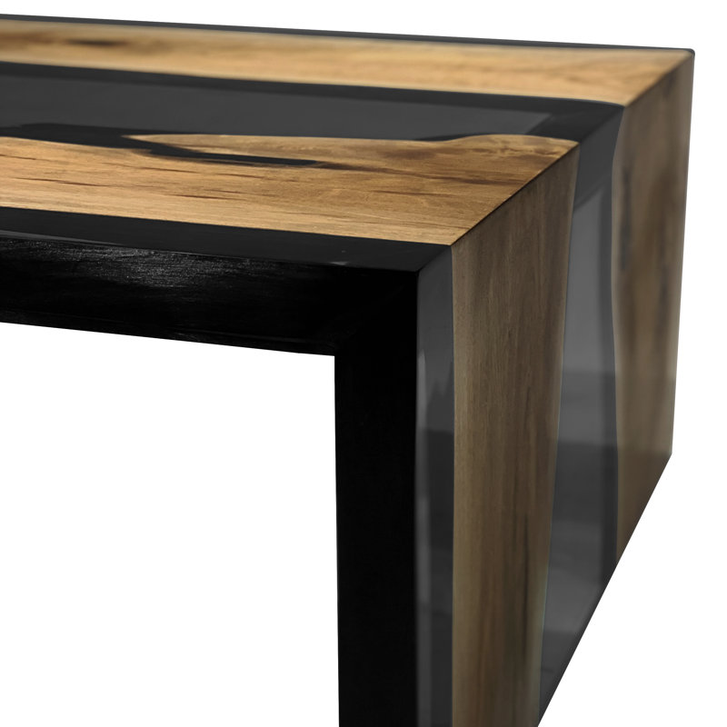 Waterfall Coffee Table, 13.7" H x 39.4" L x 39.4" W