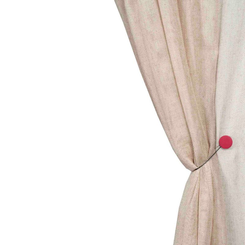 Coffee Sheer Single Curtain Panel, Light Beige, 31.5" W x 114.2" L
