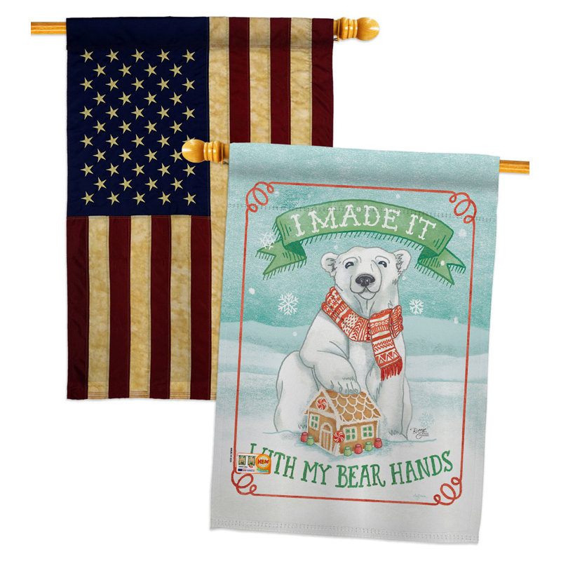 Drapeau de maison à 2 côtés en polyester / mélange de polyester 40 x 28 po