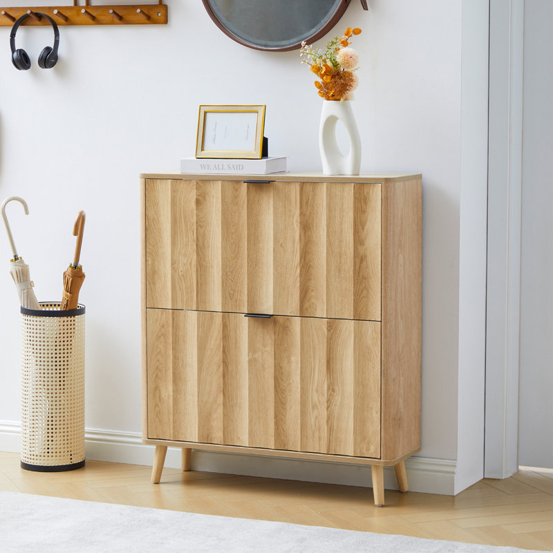 Armoire de rangement pour 12 paires de chaussures, Jaune