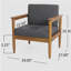 Fauteuil club en bois