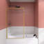 Porte de baignoire à cadre fixe avec verre cannelé l 33 po x H 58 po-98471652