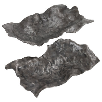 Pallu Metal Tray - Set of 2