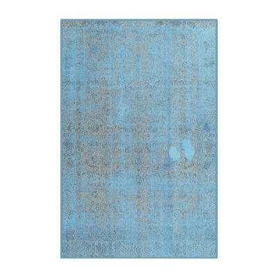 Tapis de zone bleu contemporain