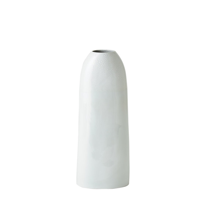Terra Porcelain China Table Vase, 25.25" H x 10.25" W x 6.5" D, White