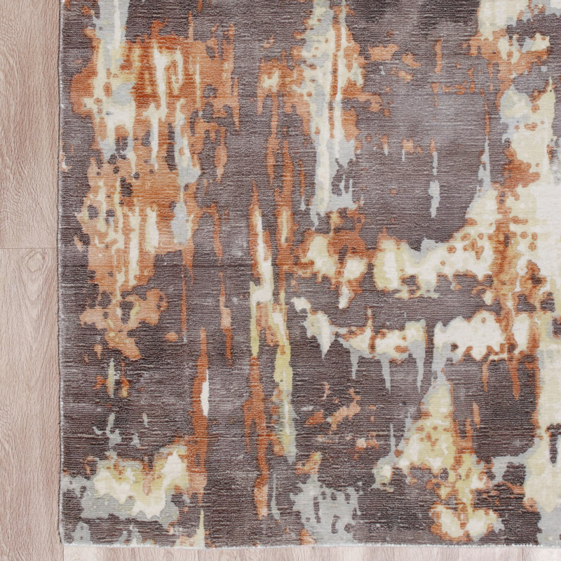 Hand Loomed Abstract Indoor Rug, Rectangle 9' x 12'