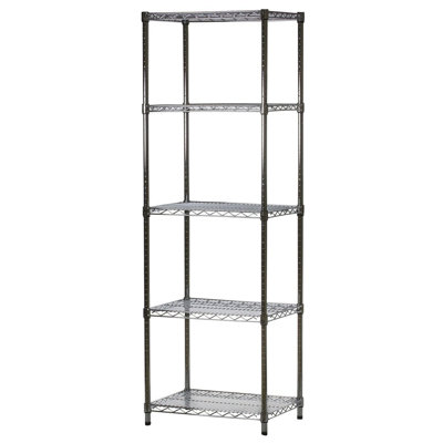 Shelving Inc. 18" D X 24" W X 72" H Chrome Wire Shelving With 5 Shelves