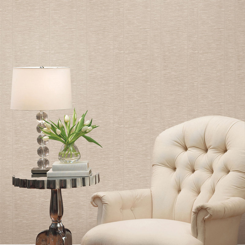 Palazzo 2 Pleated Stripe Wallpaper Roll, Cream
