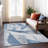 Machine Washable Indoor/Outdoor Xhevrie Denim Rug-2088997486