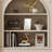 Beige Solid Wood Freestanding Fireplace