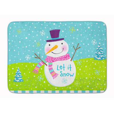 Tapis pour salle de bain en mousse mémoire de noël bonhomme de neige christmas