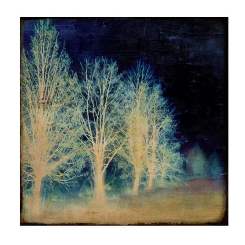 Indigo Path II Print by Mari Urasawa, Glass Coat, 24" H x 24" W x 1.5" D