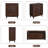  Fienley 37.6“ Tall Mid-century Modern 2-door Accent Cabinet With Architectural Grid Front And Four-compartment Storage
