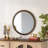 Round Decorative Wall Mirror, Vintage Gold Beaded Frame, for Living Room/Bedroom/Bathroom Home Decor
