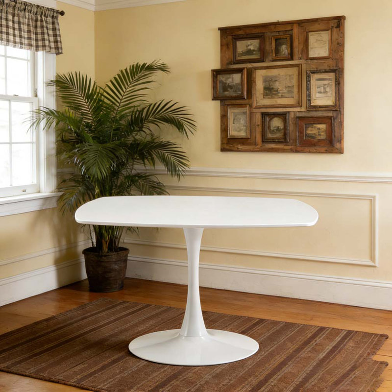 Table à piédestal moderne de 42 pouces Mid-Century