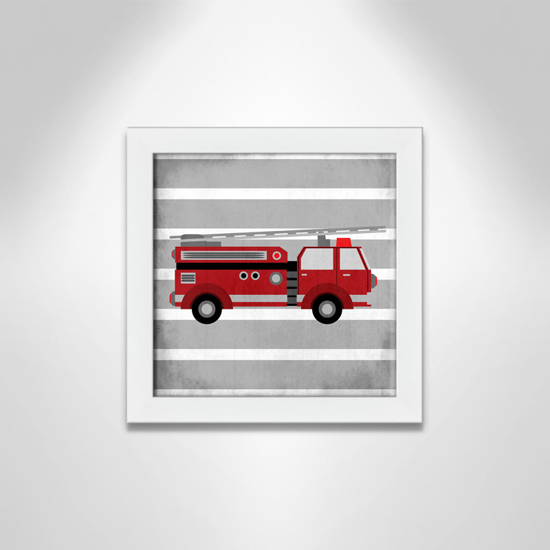 In Red 1' Wall Decal, 12" H x 12" W x 0.6" D, White Flat Framed