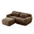 L-Shaped Boneless Sofa,Soft Fluffy Plush Fabric,With Chaise 32D High Density Sponge,No Assembly Required-1321082583-1321082570-1321082568