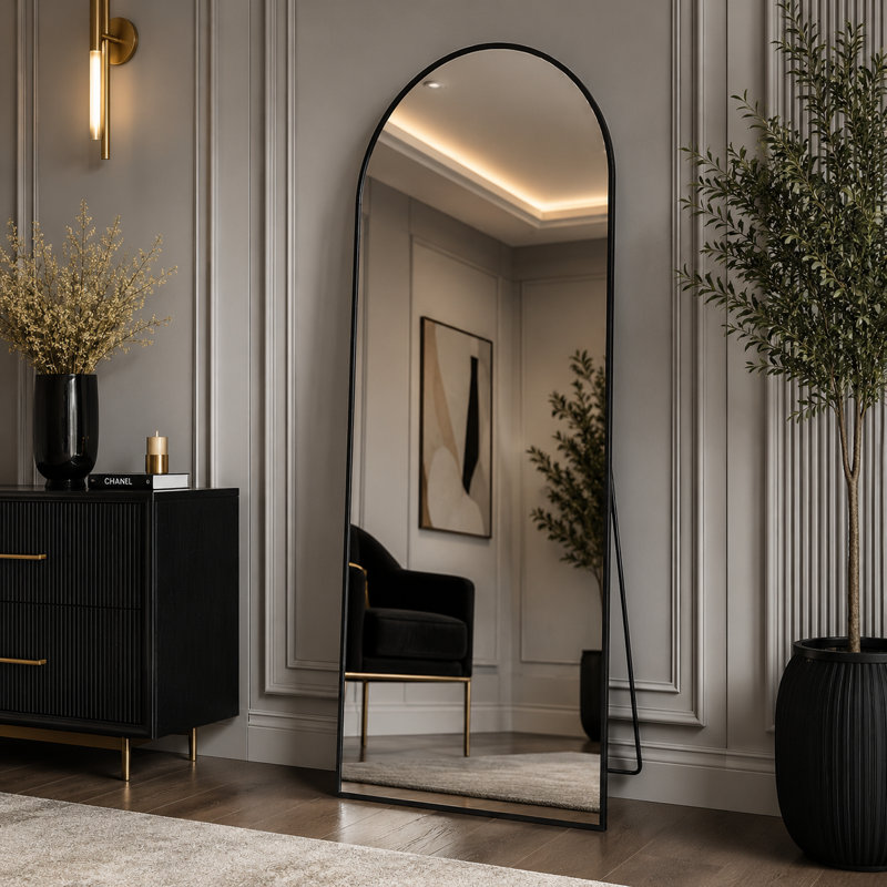 Aluminium Arch Freestanding and Wall Full Length Mirror