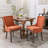 A&a furniture ultra side dining chairs | set of 2 | thickened fabric, solid wood legs | bronze nailhead-497689671-498990613