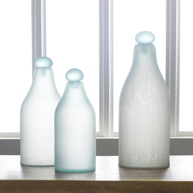 Frosted Glass Decorative, 23" H x 8" W x 8" D