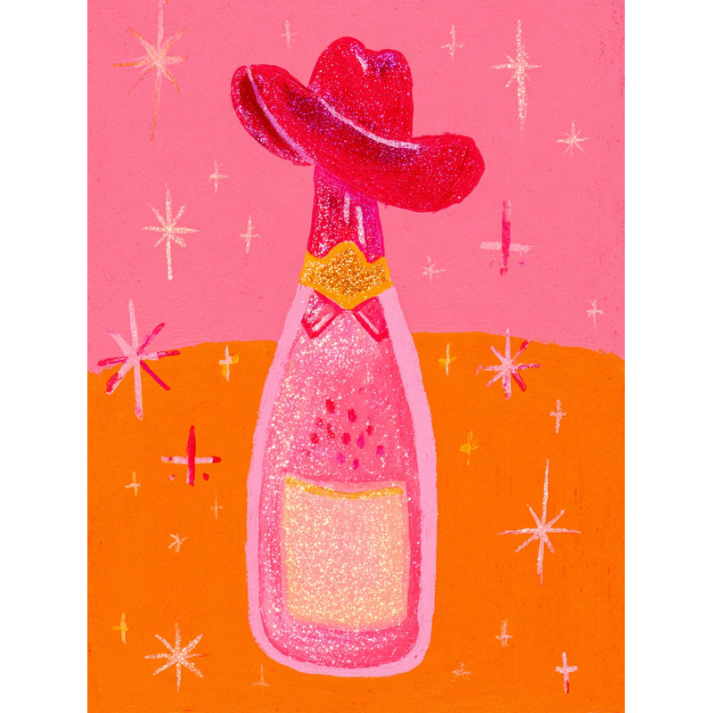 «Pink Celebration», art mural sur toile tendue, H 16 po x l 12 po x P 1 po