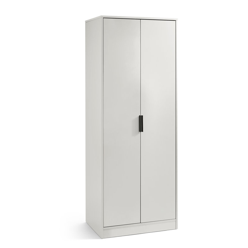 Aaidyn 2 Door Manufactured Wood Wardrobe, Silk Grey