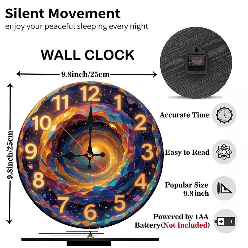 Horloge spirale Cosmic Galaxy