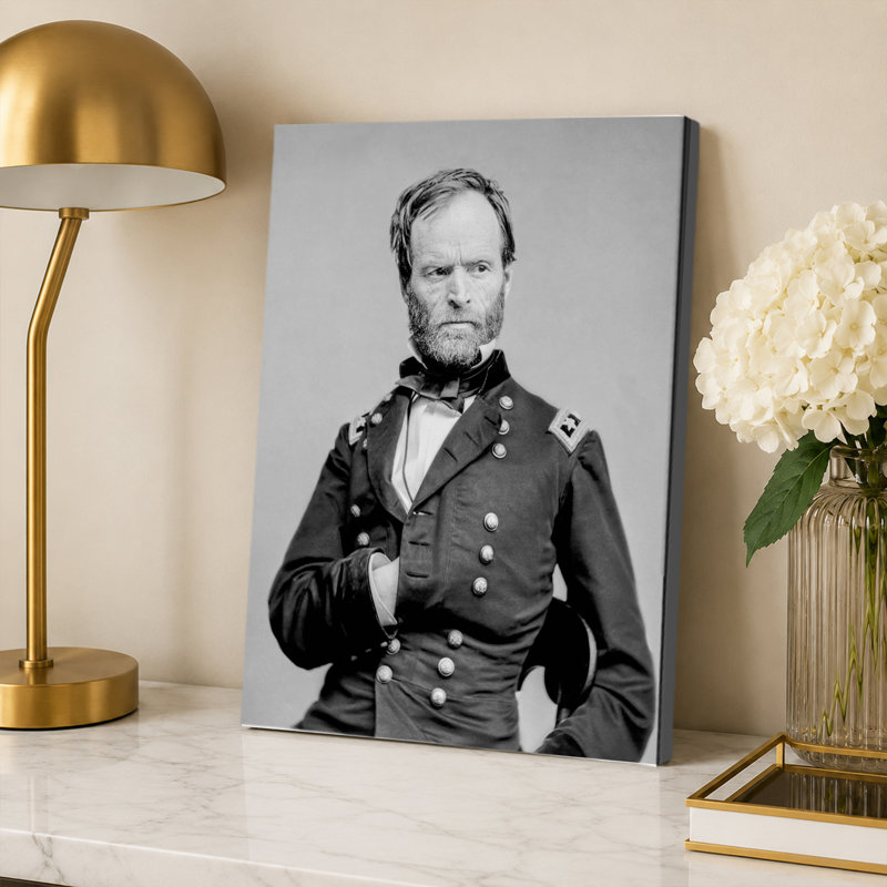 Affiche du portrait du général William Sherman, 12 x 18 pouces