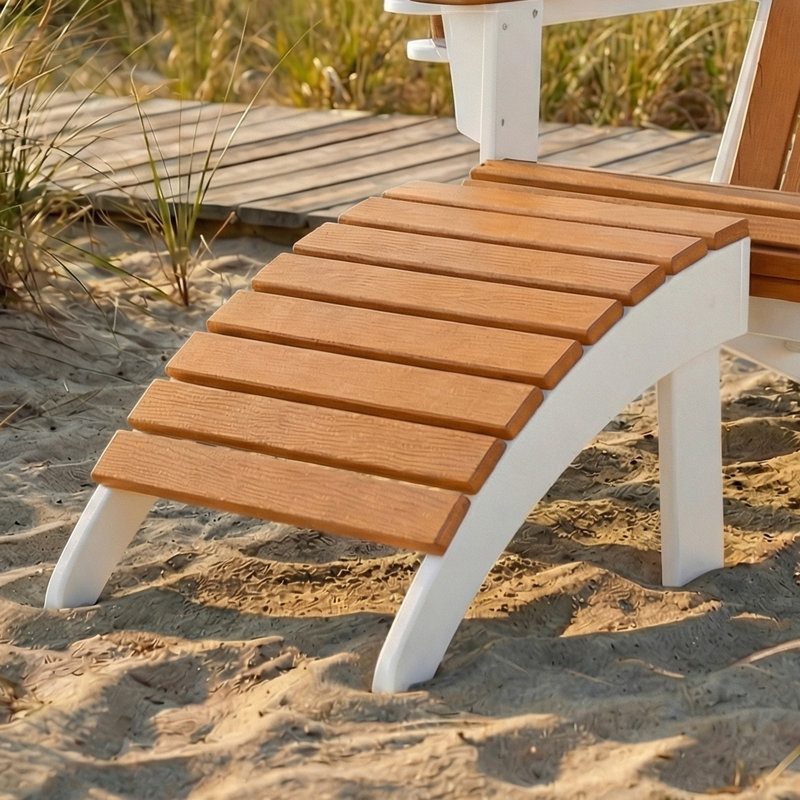 Repose-pieds Adirondack, blanc, Blanc/naturel