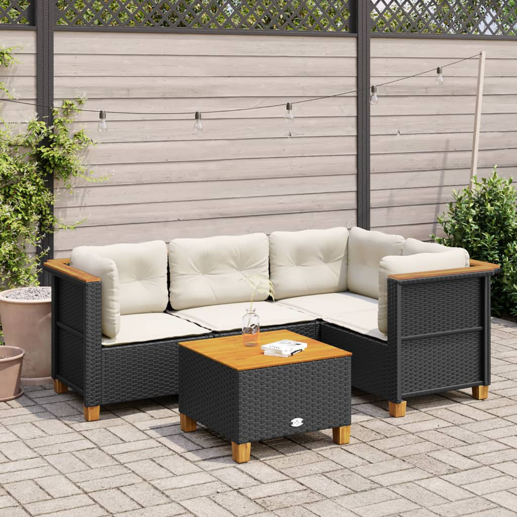 4-Sitzer Lounge-Set Timor aus Polyrattan mit Polster