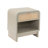 Maharis Modern Wooden Nightstand with Open Shelf & Roller Glide Drawer-1529083385