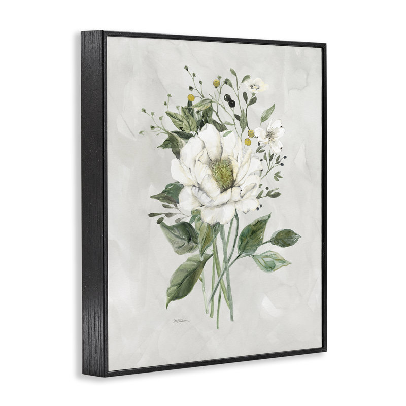 Flower Bundle Giclee Art by Carol Robinson, 30" H x 24" W, Midnight Black Framed Giclee