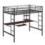 Lit mezzanine avec bureau et tablette