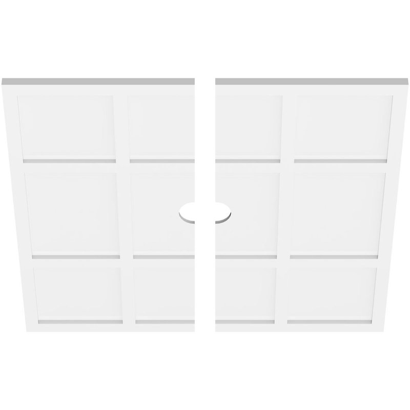Médaillon de plafond contemporain Rubik, H 34 po x l 34 po x P 1 po