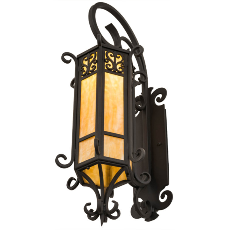 Caprice 1 - Light Armed Sconce, Beige, Wrought Iron