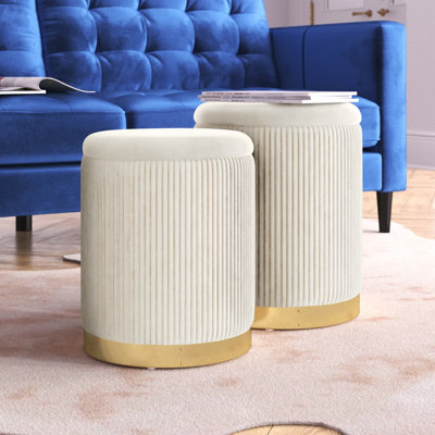 Callum Velvet Ottoman