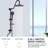 10" Rainfall & Handheld Showerhead Shower System With Matte Black Slide Globule Head And Gathering