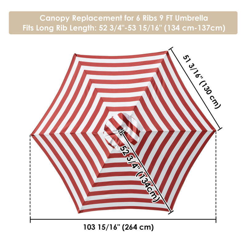 Laplant Replacement Canopy, Red/White