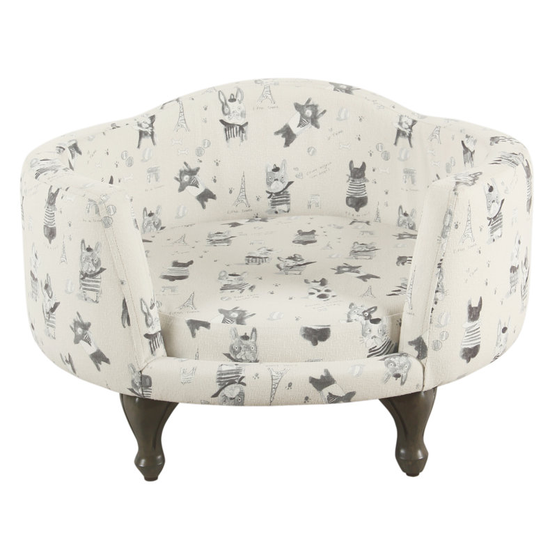 Barner Pet Bed - Stain Resistant French Bulldog Print
