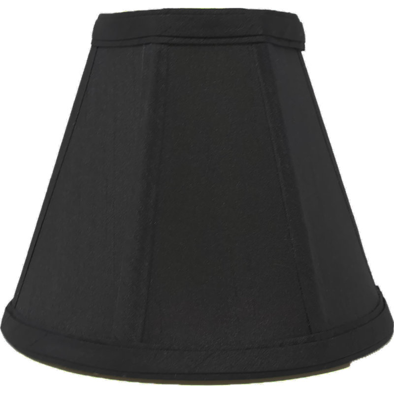 Abat-jour à culot candélabre en soie/brun H 5 po x l 6 po, Noir