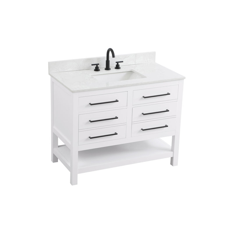 Meuble-lavabo simple 42 po_Moderne_VF60542-BS, Blanc