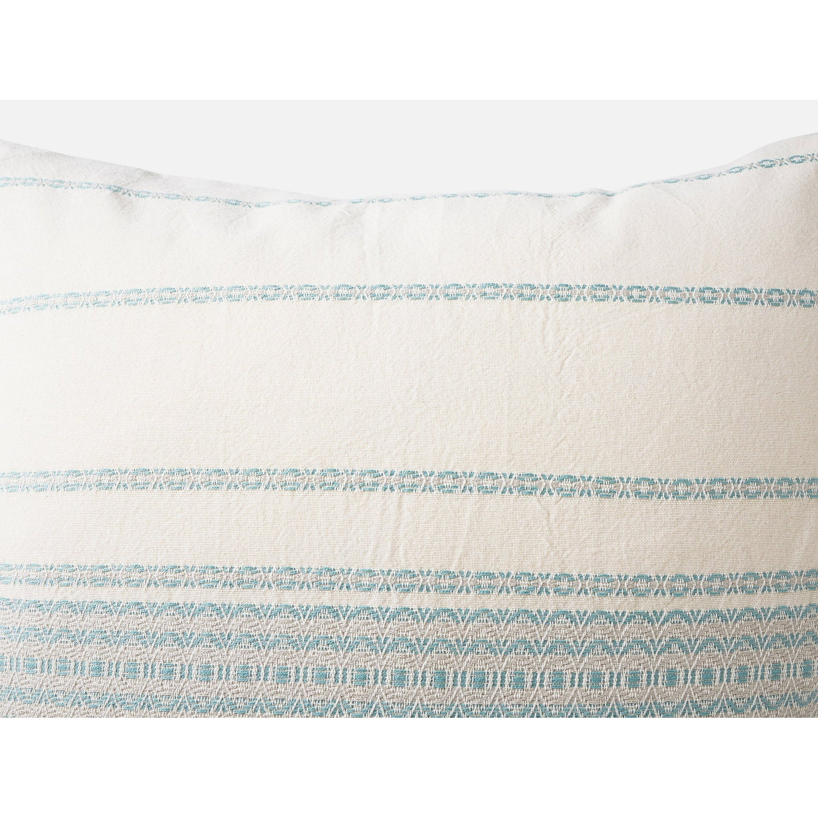 Rippled Organic Cotton Sham, Euro, Undyed/Surf