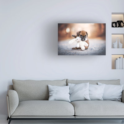 Natalie Grosse Puppy Toy Canvas Art