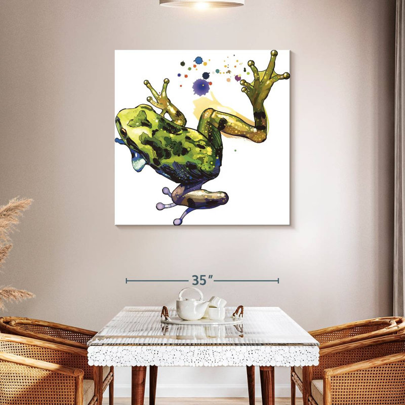 Éclaboussure de couleur grenouille Brampt, H 39 po x l 39 po