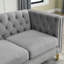 Canapé modulaire en velours en L avec coussins 82,2 po Mosillo-1036864592