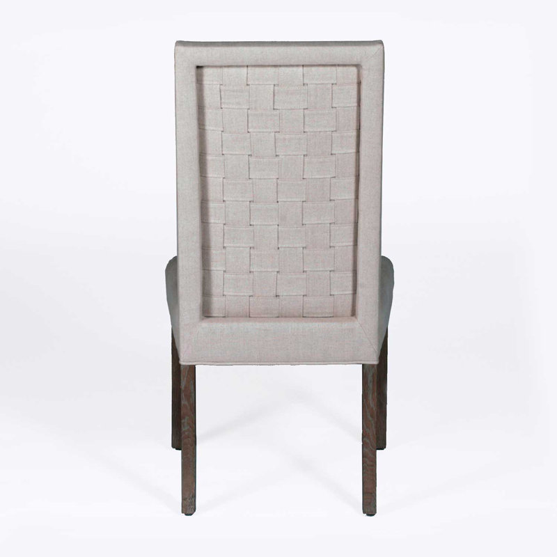 Verona Upholstered Side chair, Burnished Oak