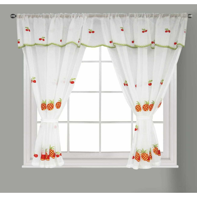 Lidderdale Semi Sheer Curtain Pair, 48"54
